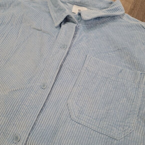 Nordstrom BP NWT Blue Cashmere soft Corduroy ribbed Shirt XL - Picture 4 of 10